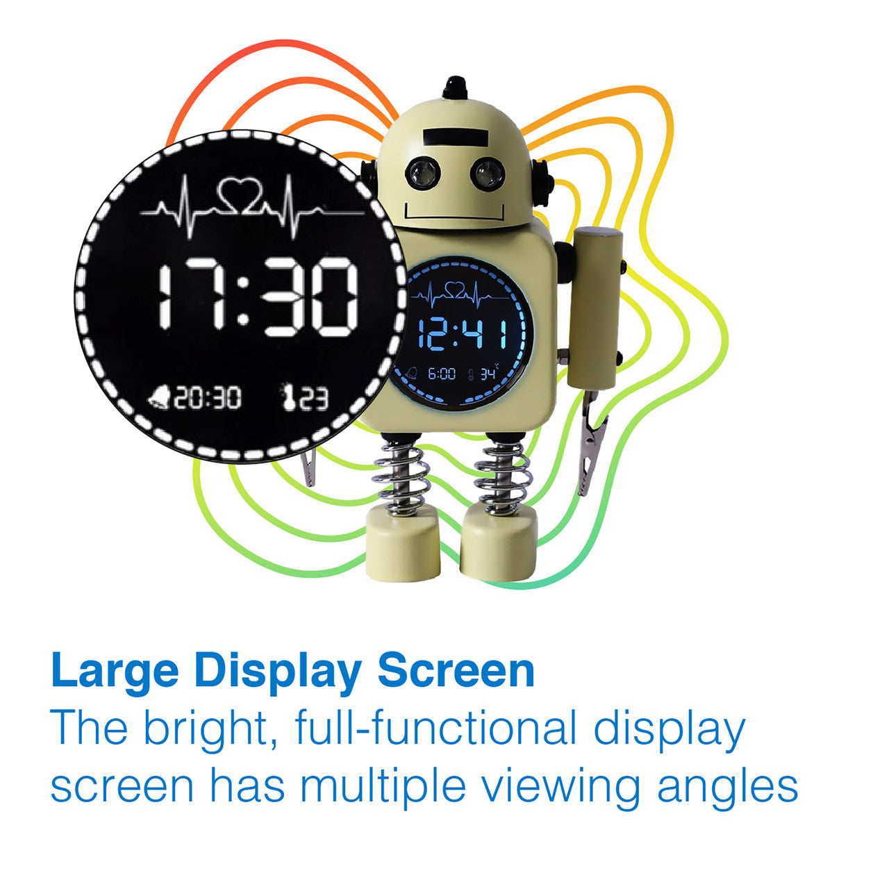 Laser Kids Robot Alarm Clock - Yellow 4