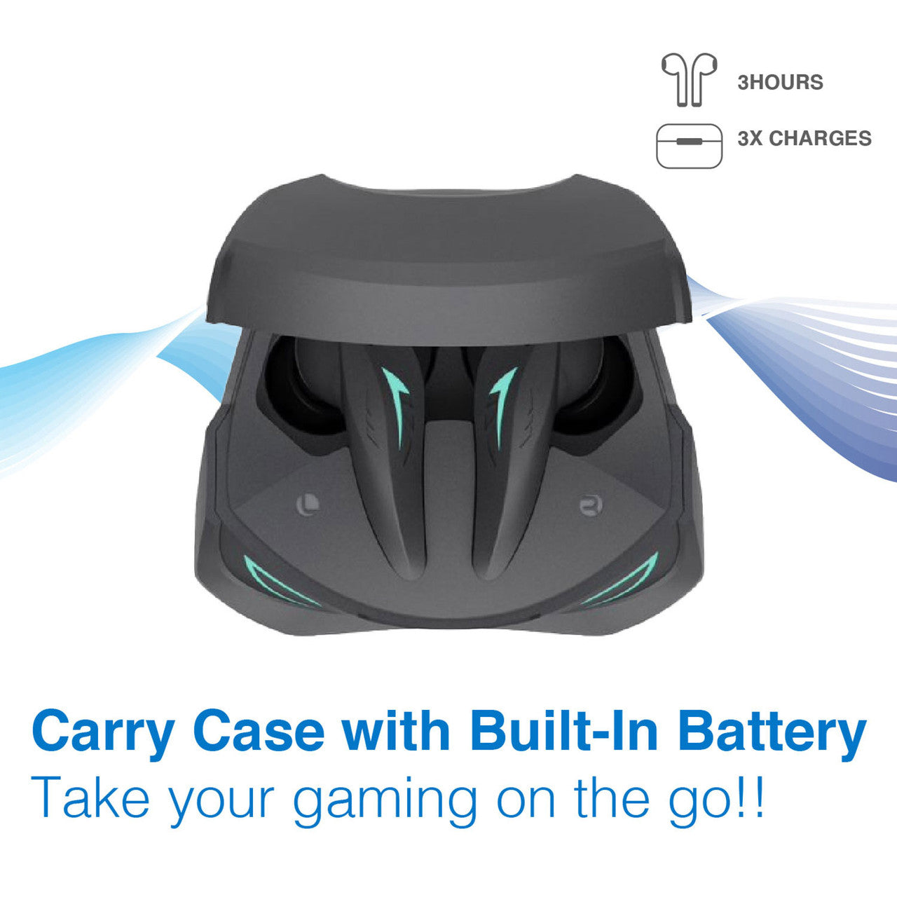 Laser Wireless Gaming ANC Earphones Black 4