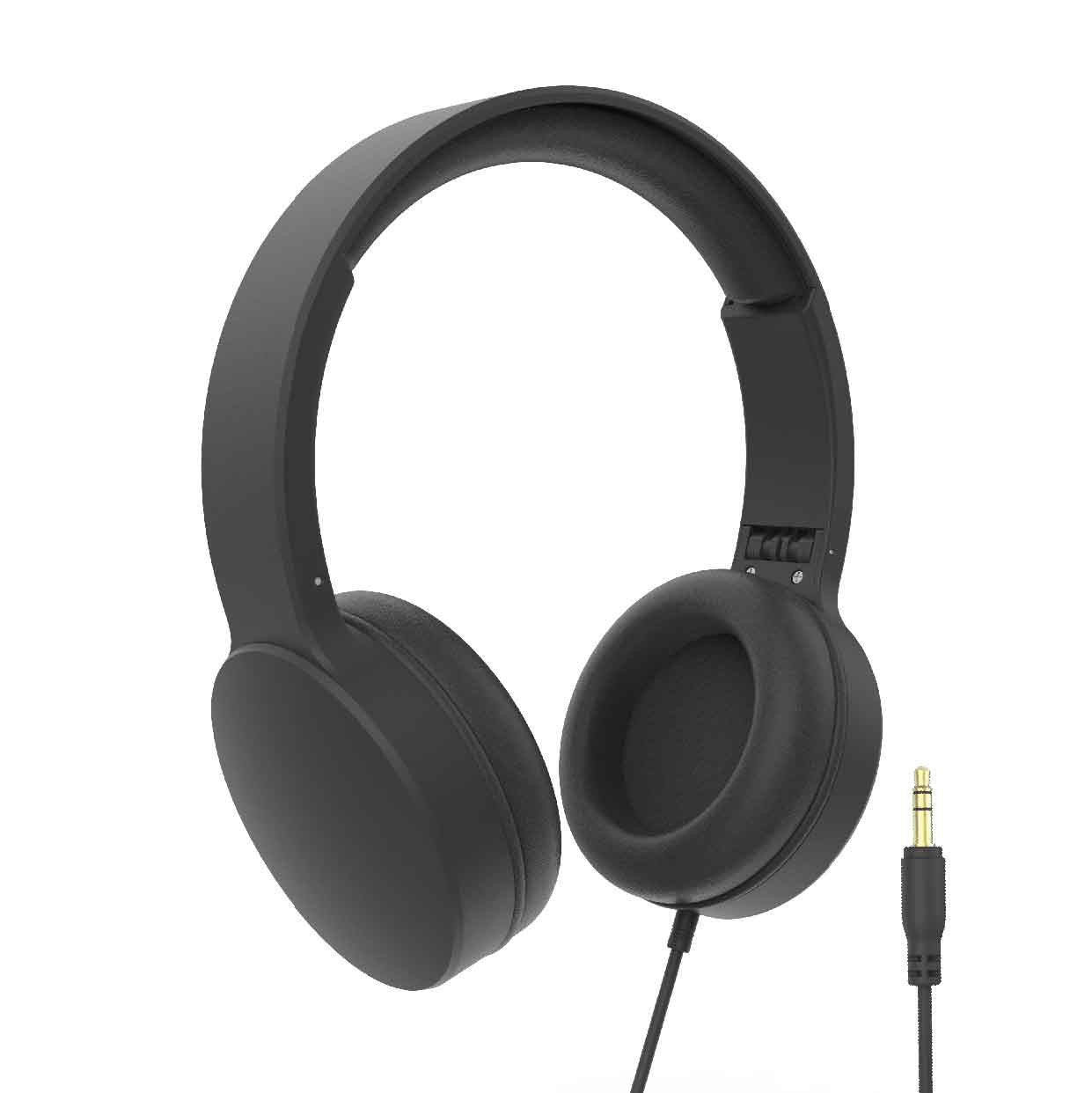 Laser Wired Headphones with 40mm Drivers Black 4