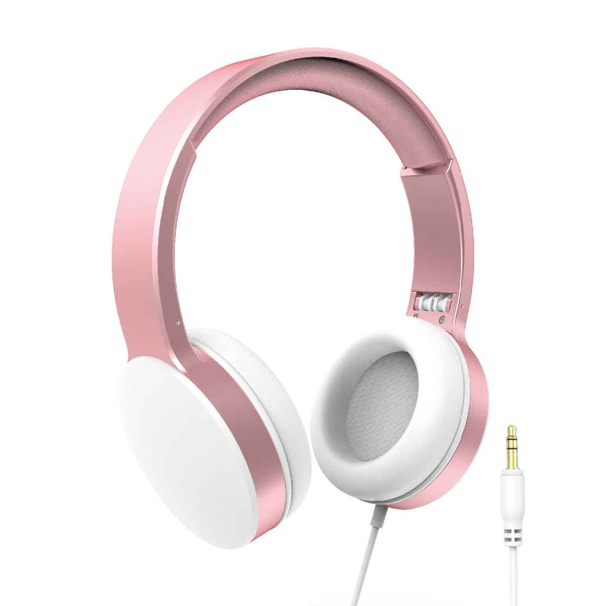 Laser Wired Headphones with 40mm Drivers Rose Gold 3
