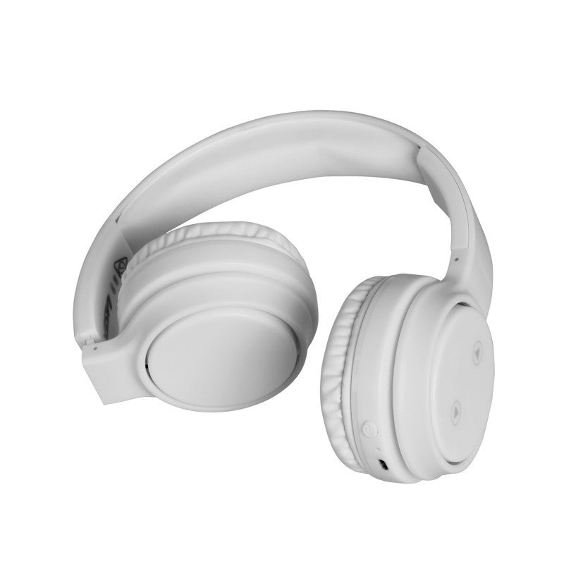Laser Foldable Bluetooth Headphones with Mic Bright White 4
