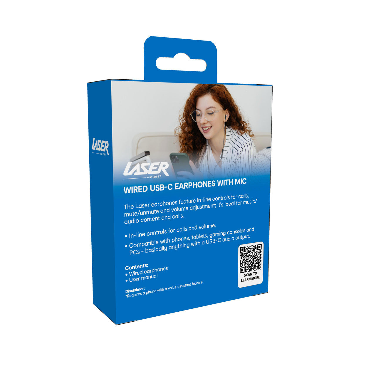 Laser USB-C Earphones with Microphone - Black 4