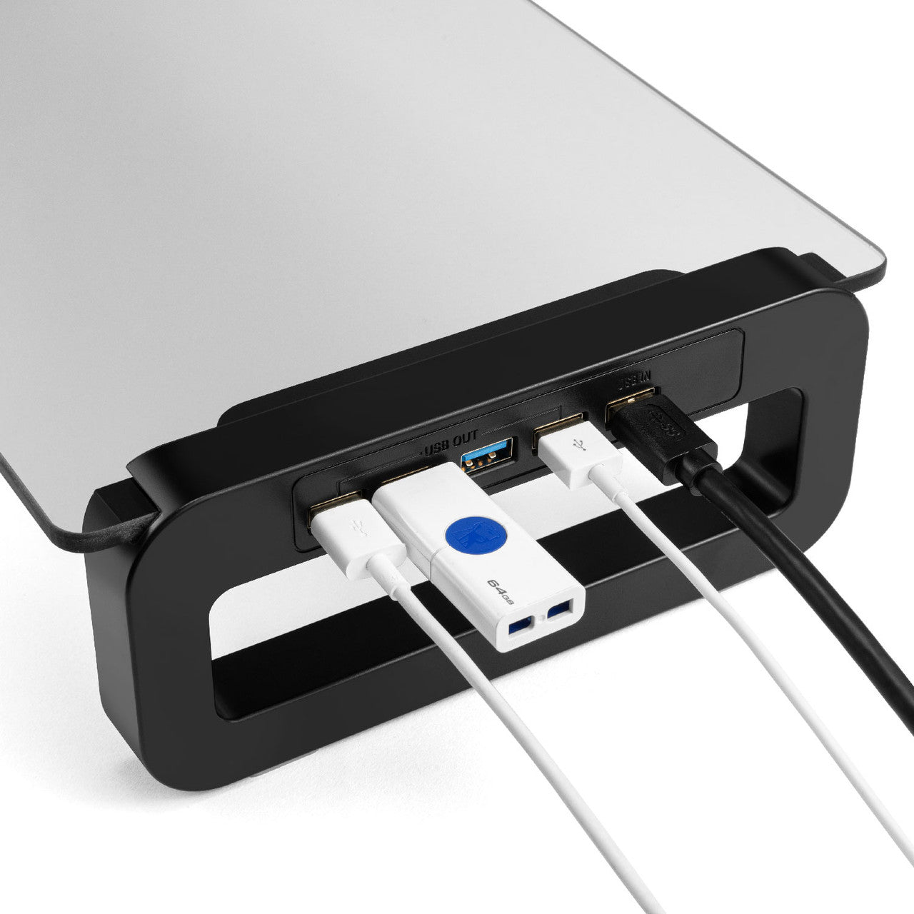 Monitor Desk Stand with USB 3.0 Charging Hub - Black 3