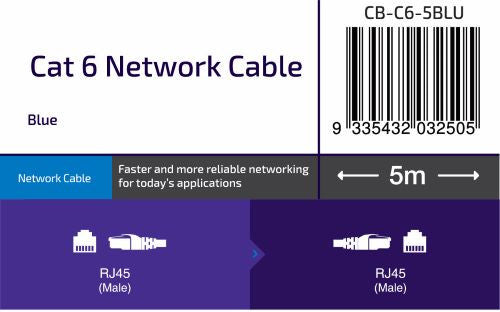 Laser Cat6 Network Cable Blue High-Speed 5M 3