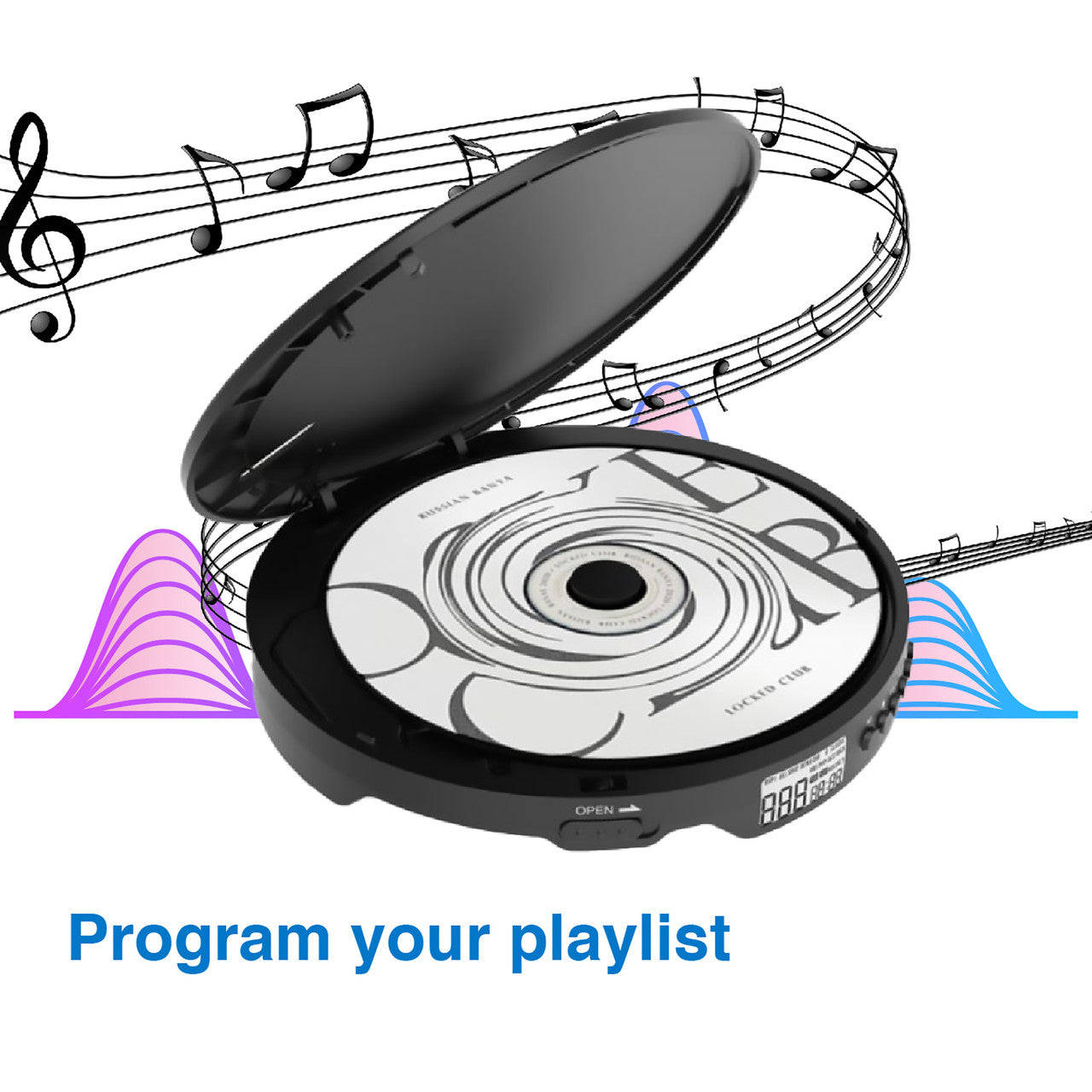 Laser Portable CD MP3 Player with Anti-Skip Tech and Headphones 8