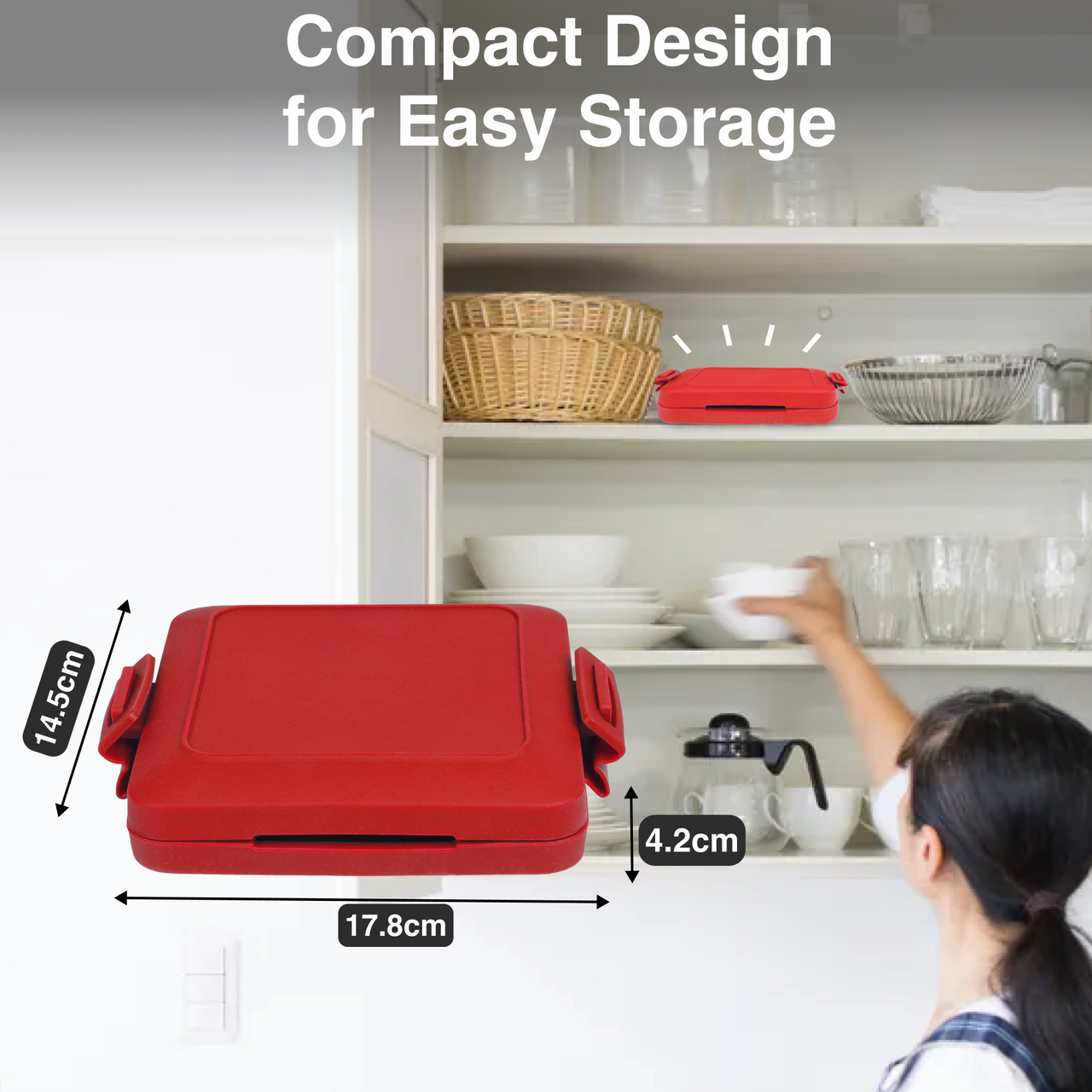 Laser Microwave Toastie Maker with Heatwave Tech Red 3