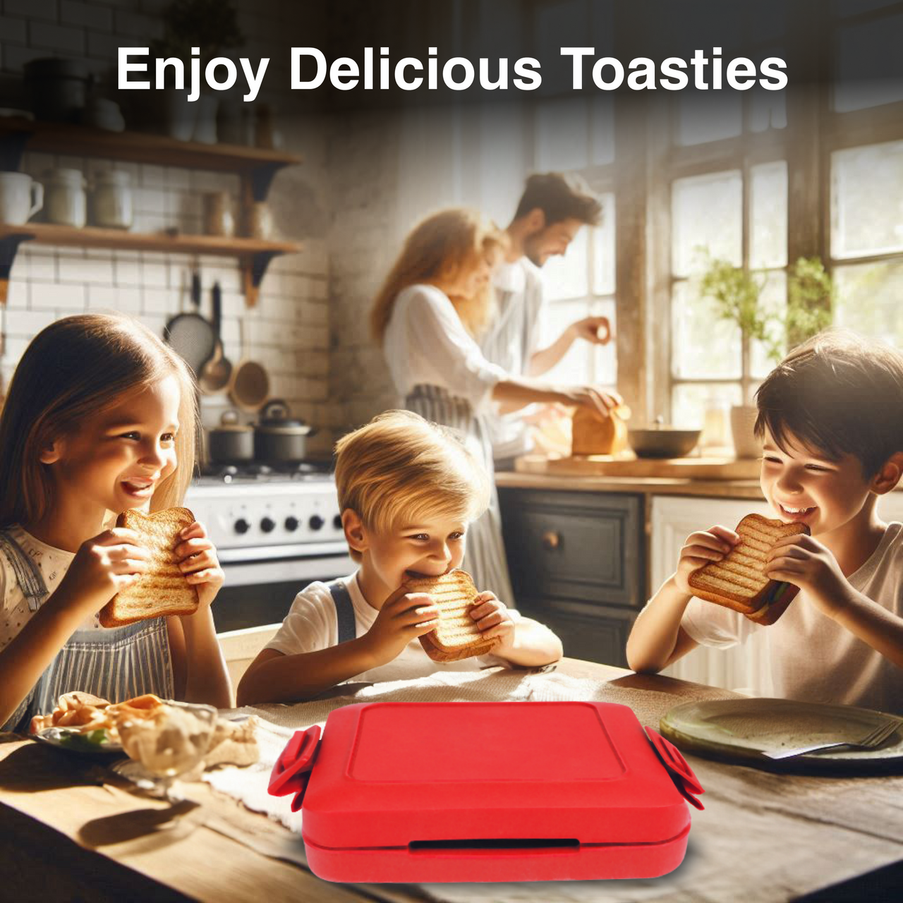 Laser Microwave Toastie Maker with Heatwave Tech Red 5