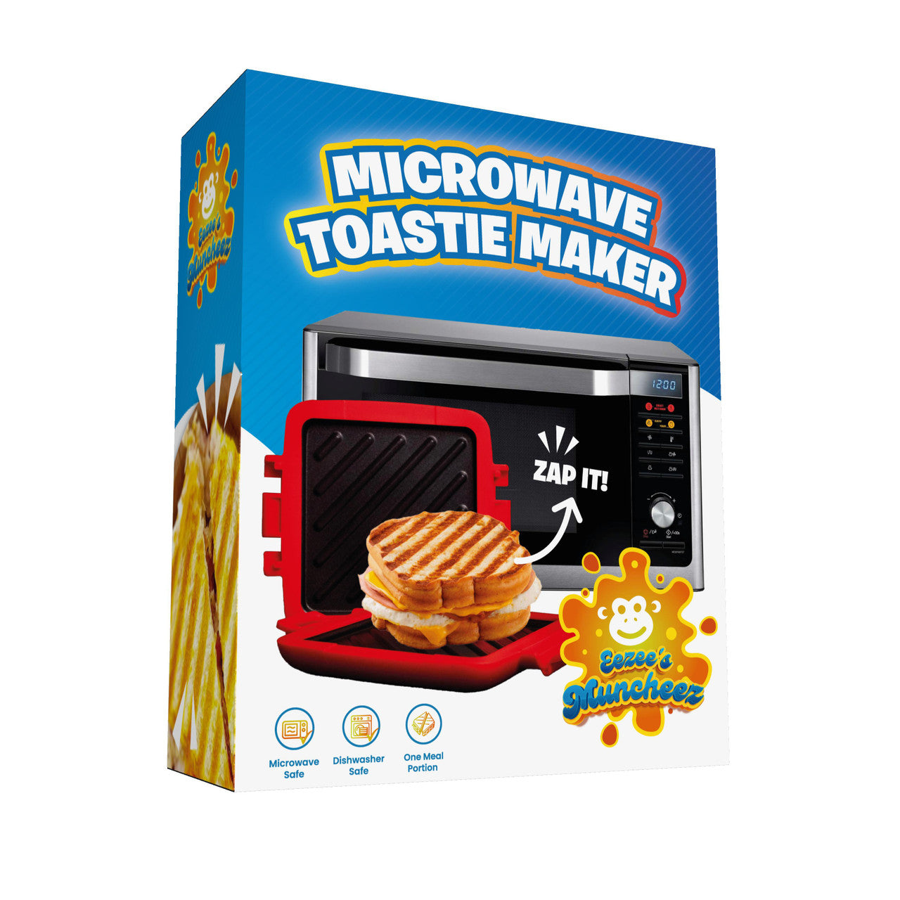Laser Microwave Toastie Maker with Heatwave Tech Red 9