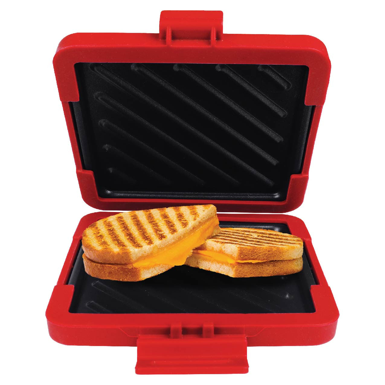 Laser Microwave Toastie Maker with Heatwave Tech Red 12