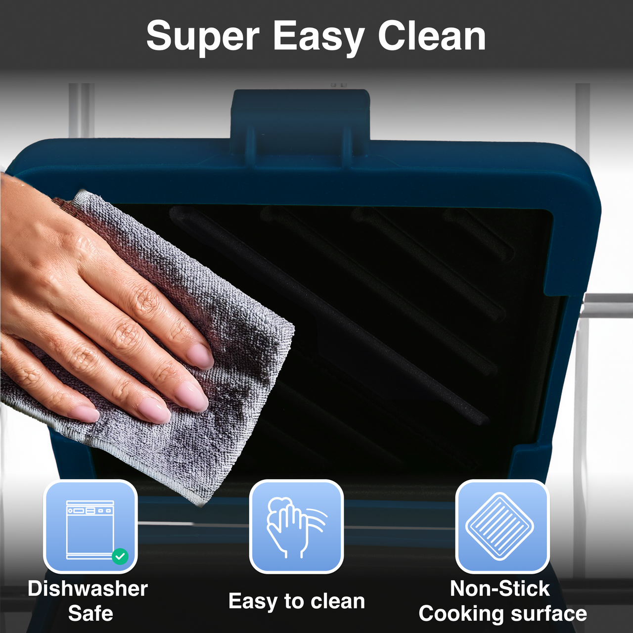 Laser Heatwave Tech Microwave Toastie Maker Blue 7