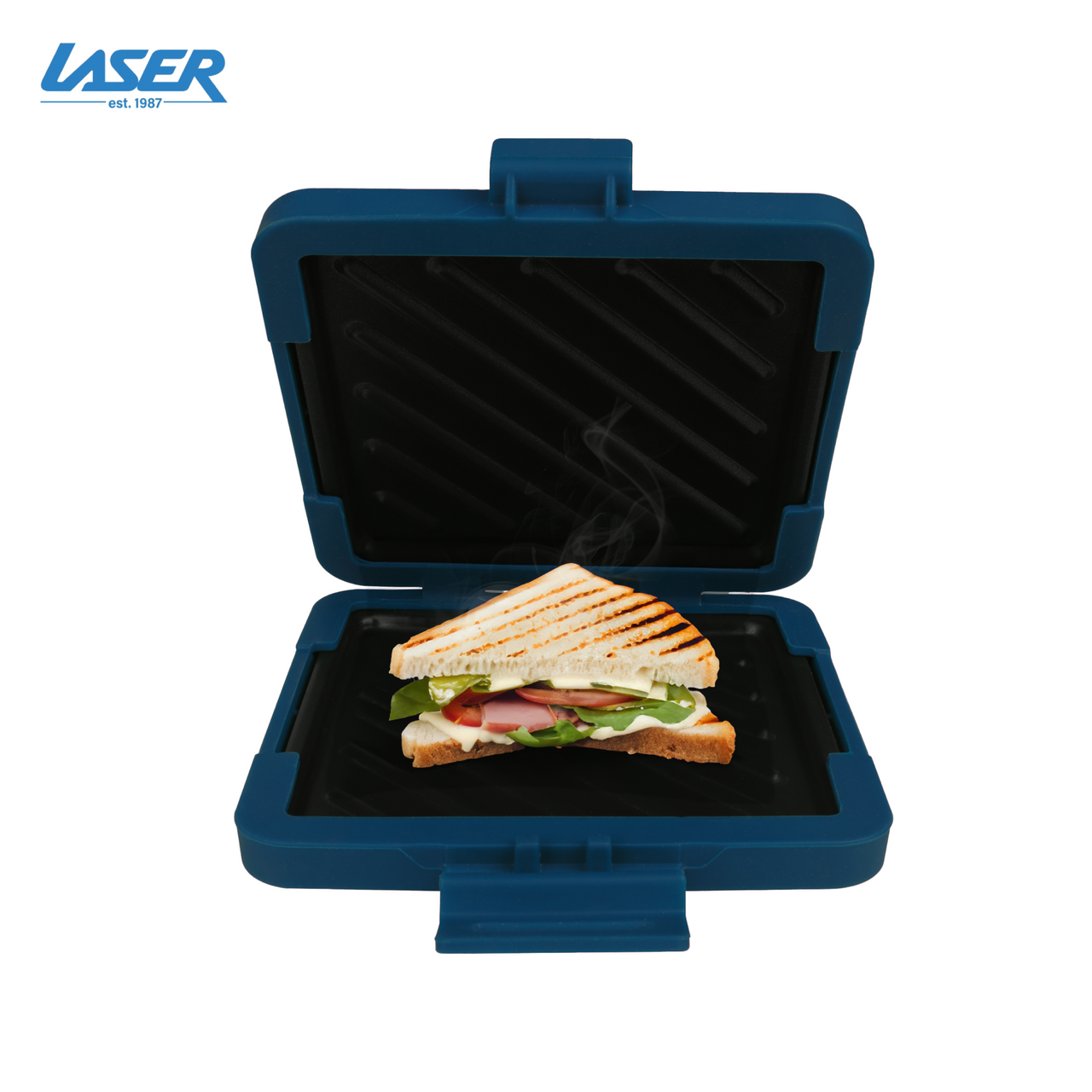 Laser Heatwave Tech Microwave Toastie Maker Blue 9