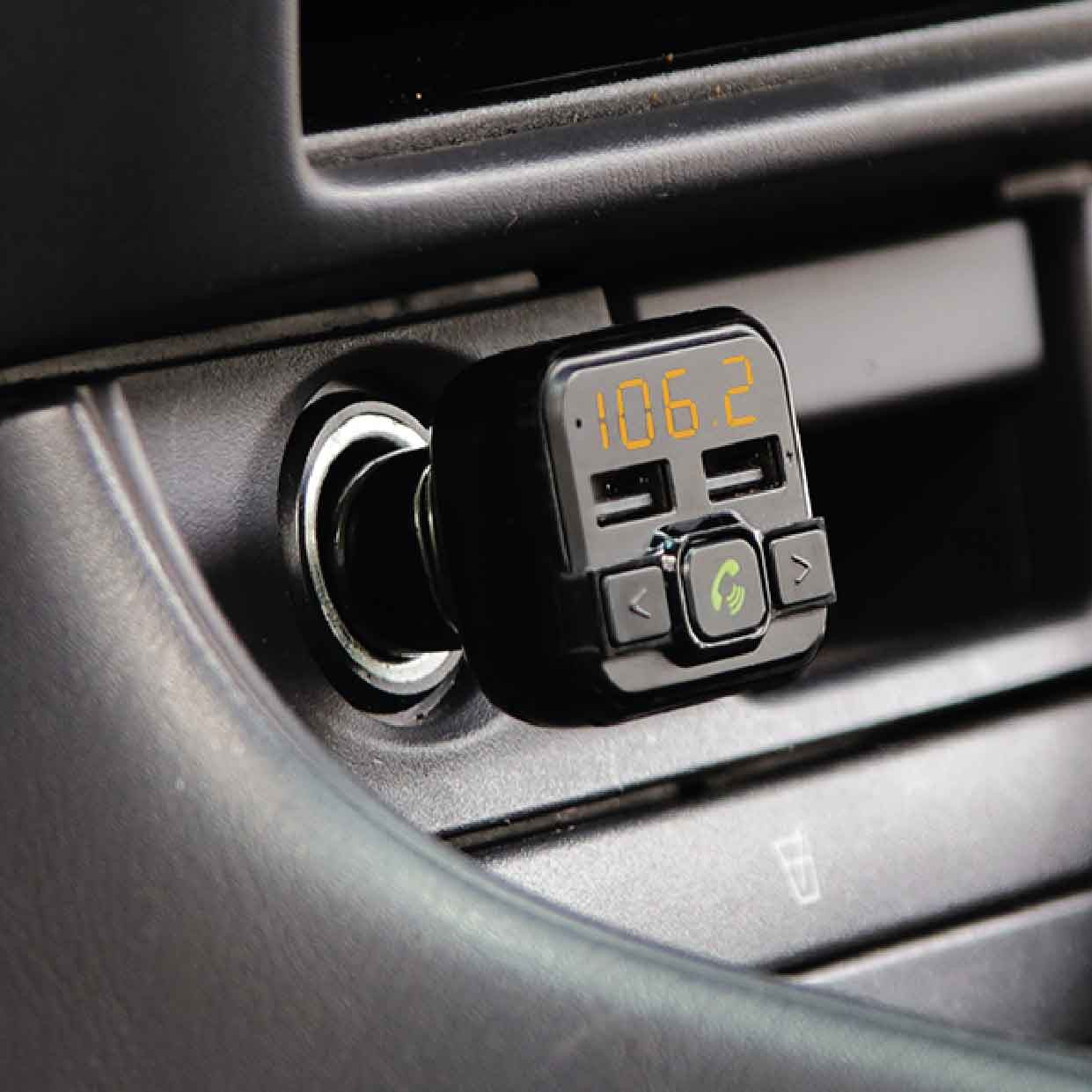 Laser FM Transmitter Handsfree USB Charger 3