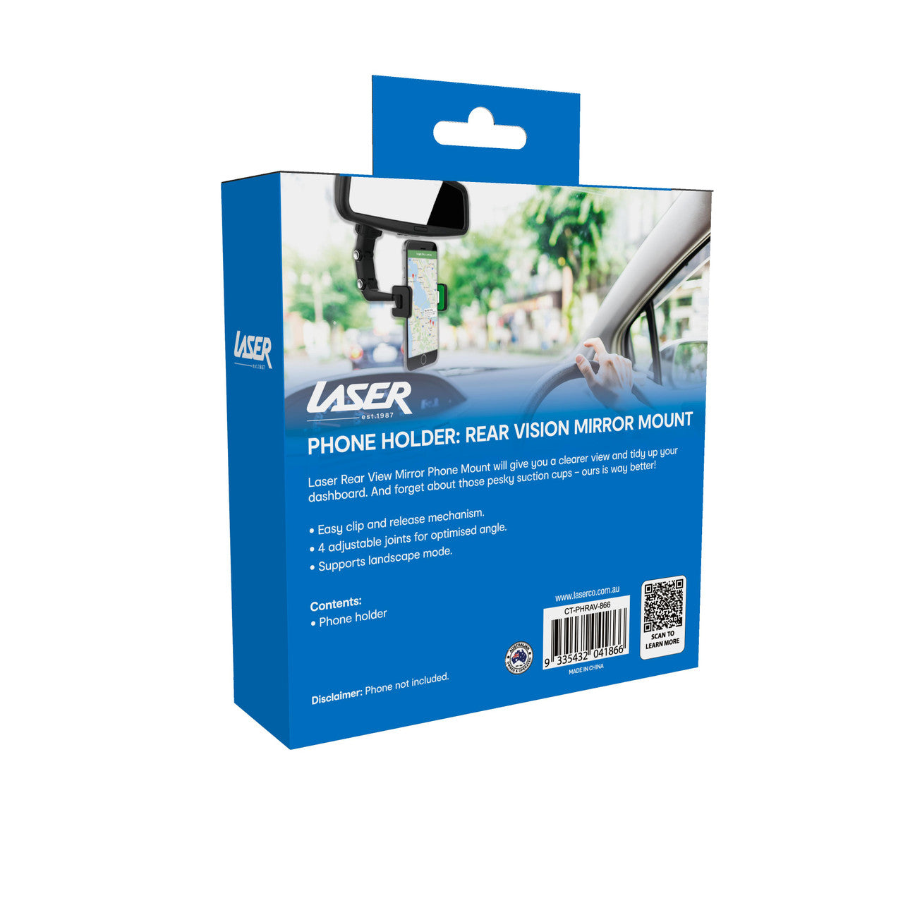 Laser Phone Holder Rear Vision Mirror Mount 7