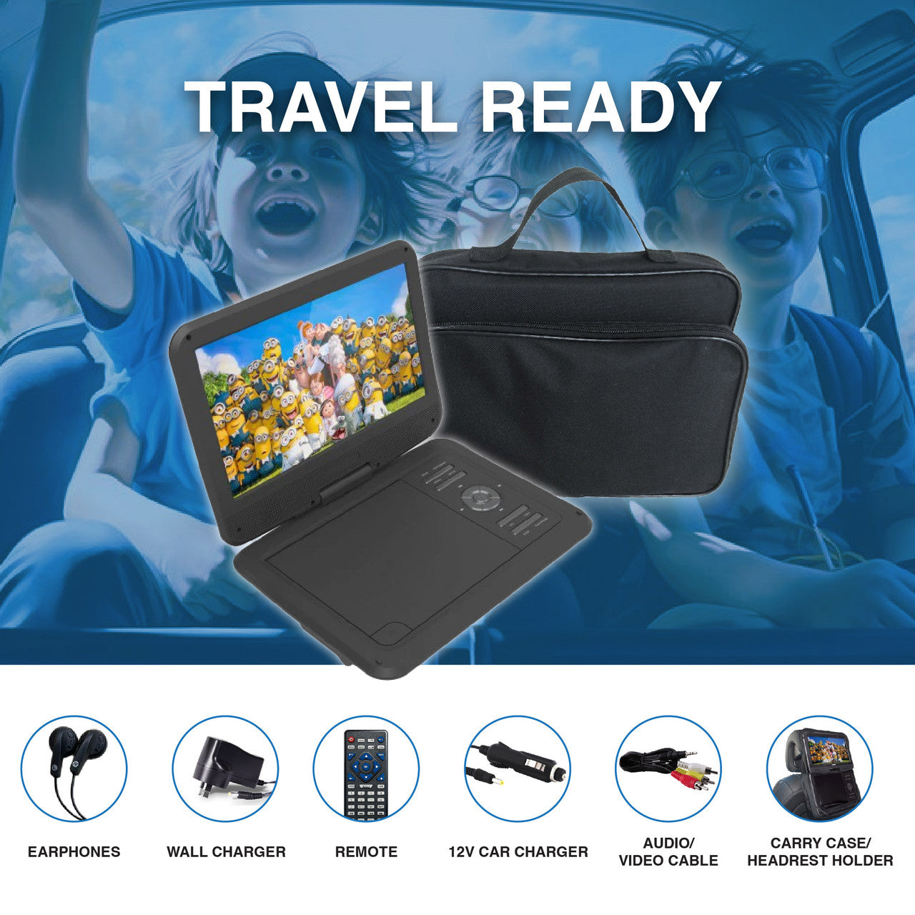 Laser 10” Portable DVD Player with Anti-Skip Technology 3