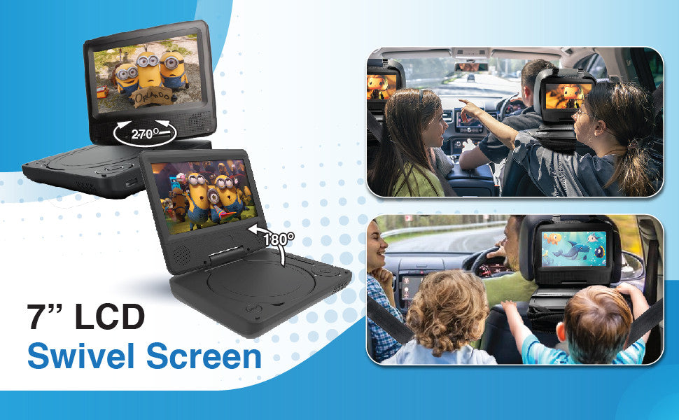 Laser Portable DVD Player 7 inch 7