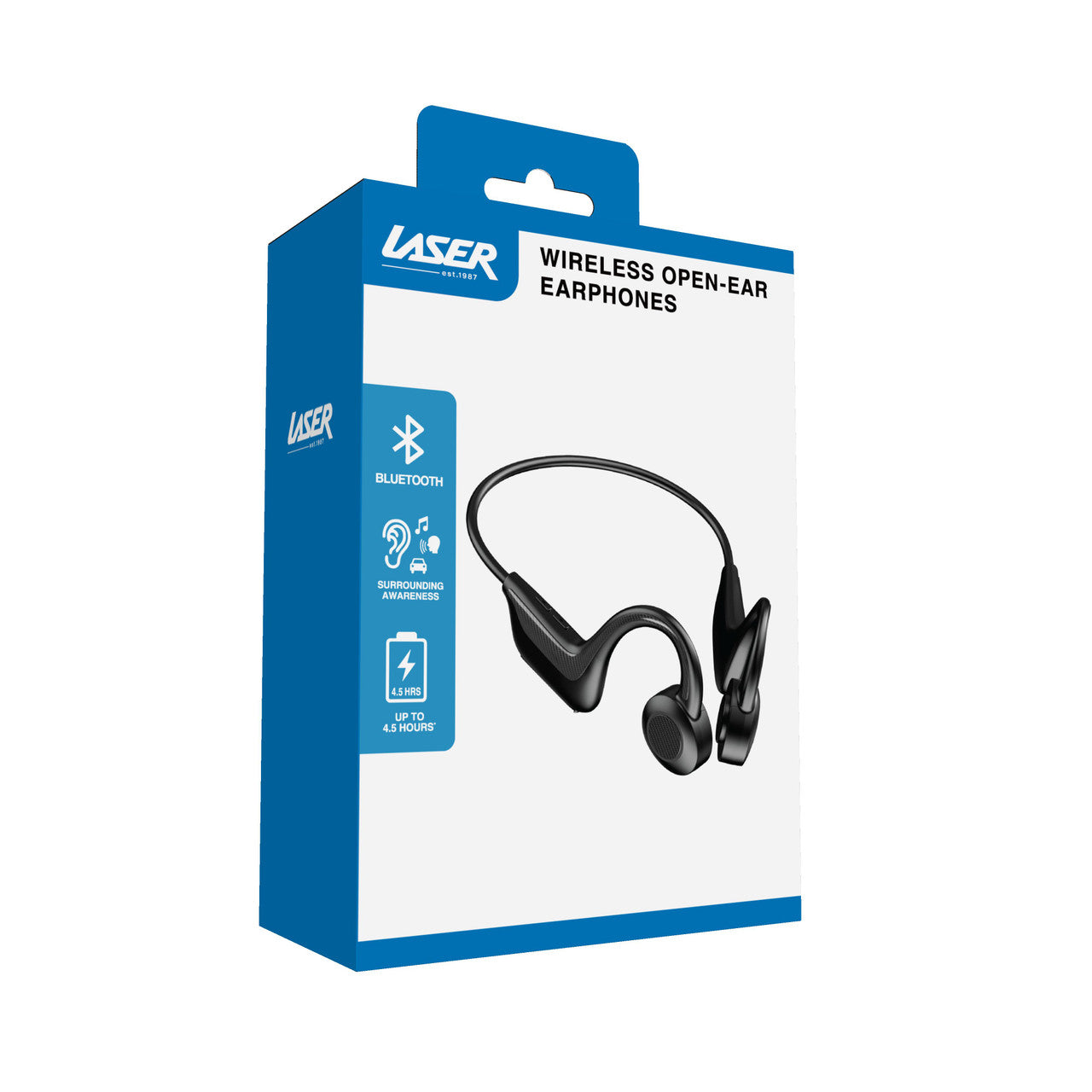 Laser Wireless Open Ear Earphones Black 9