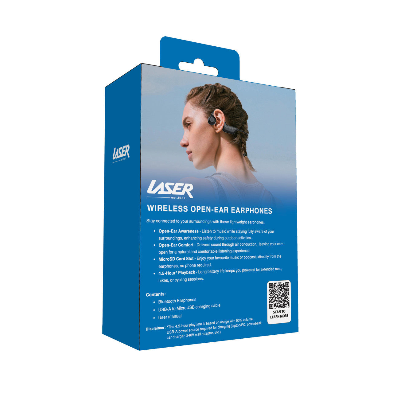 Laser Wireless Open Ear Earphones Black 10