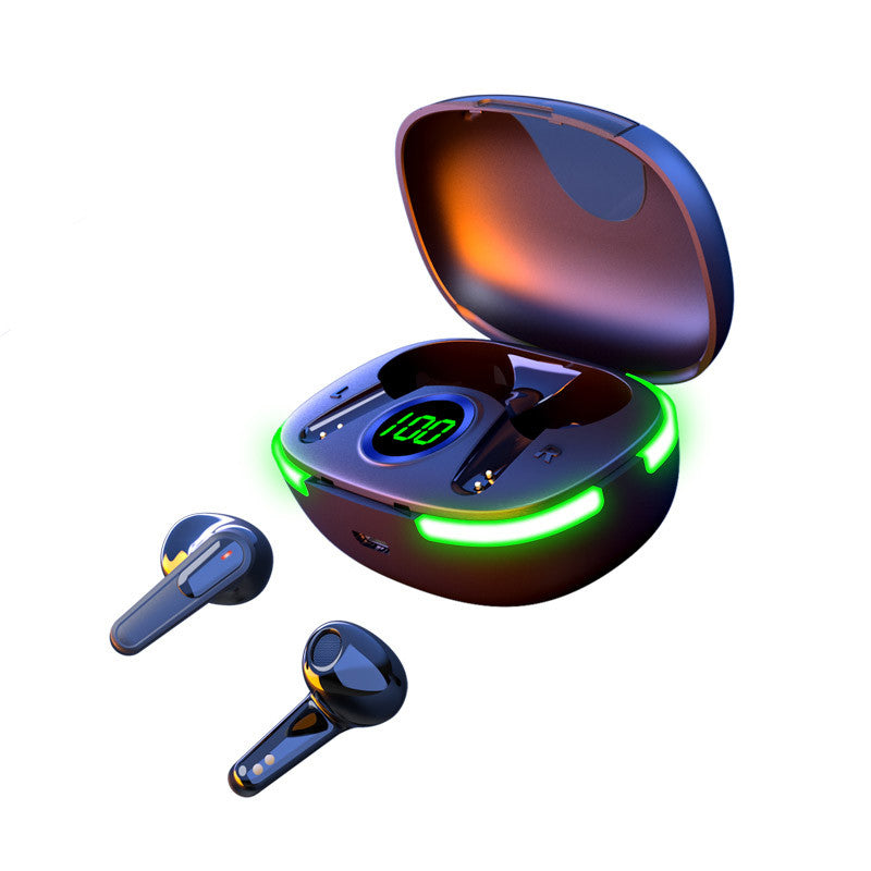 Laser TWS Earbuds with LED Battery Display Black 7