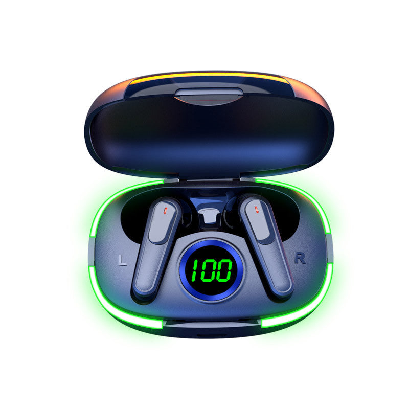 Laser TWS Earbuds with LED Battery Display Black 9