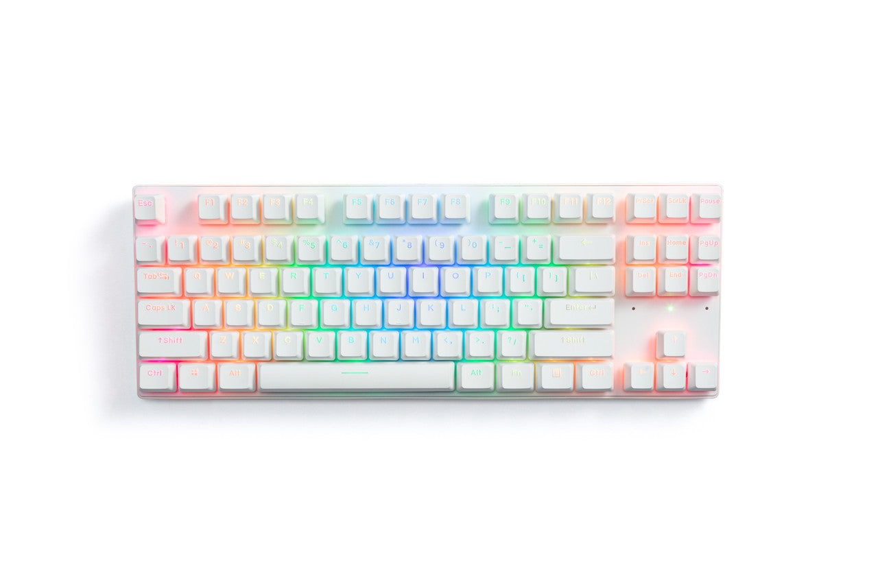 G-TEK Cyborg 87-Key Wired Bluetooth Keyboard White 6