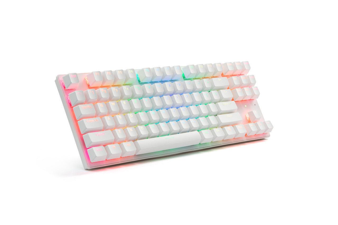 G-TEK Cyborg 87-Key Wired Bluetooth Keyboard White 9