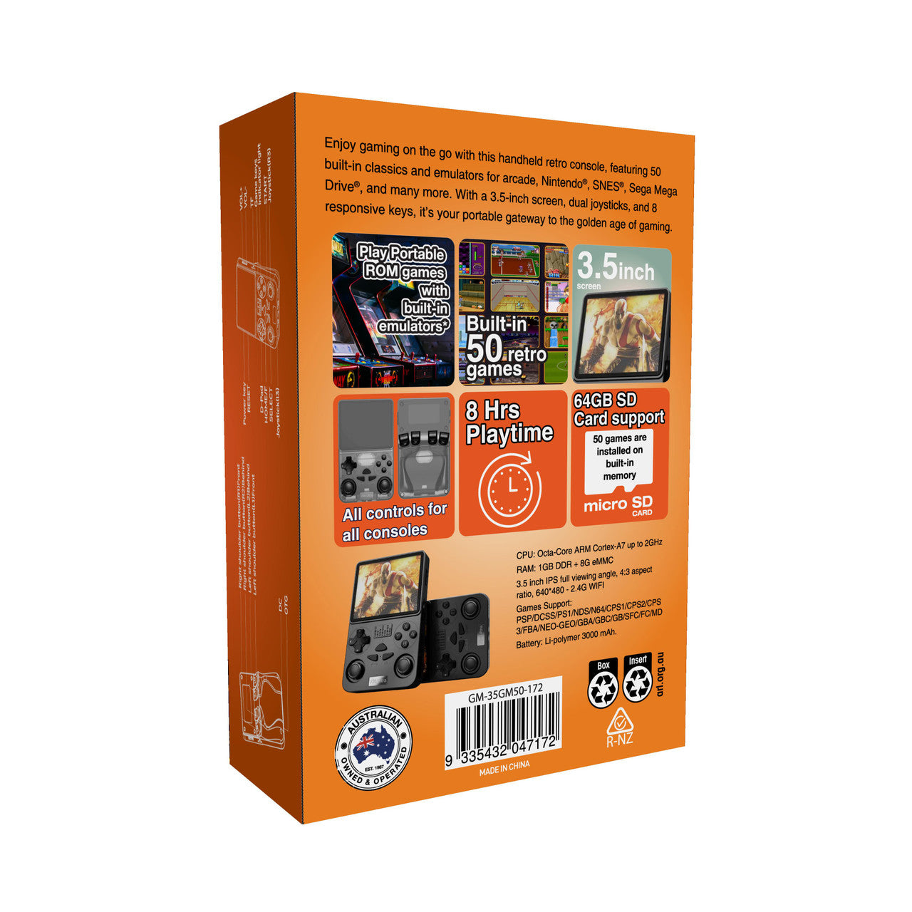 Laser Handheld Retro Console 3.5 inch 50 Games 9