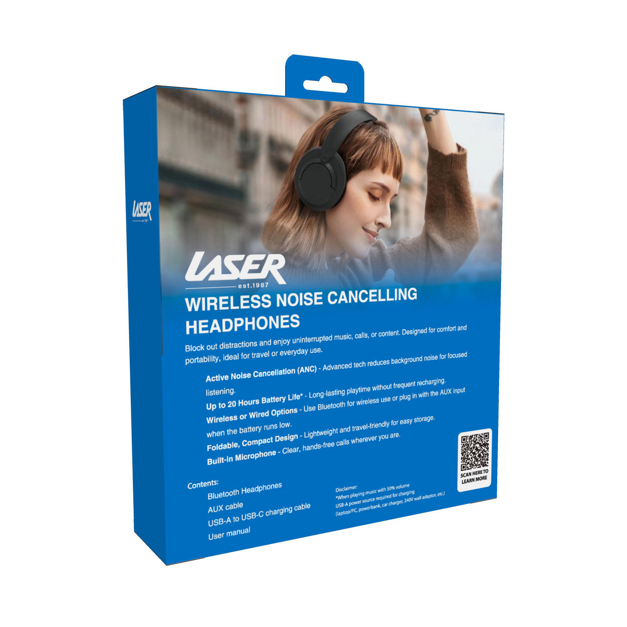 Laser ANC Bluetooth Headphones Black 11