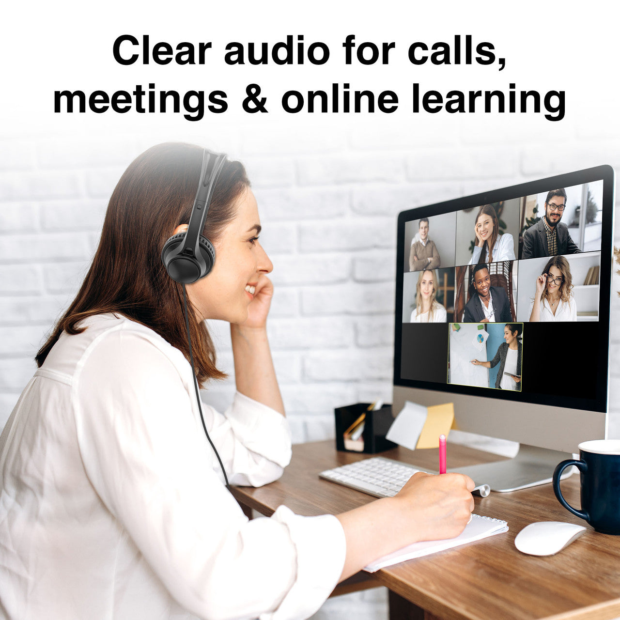 Laser Wired Conference Headset 3.5mm Mic 5