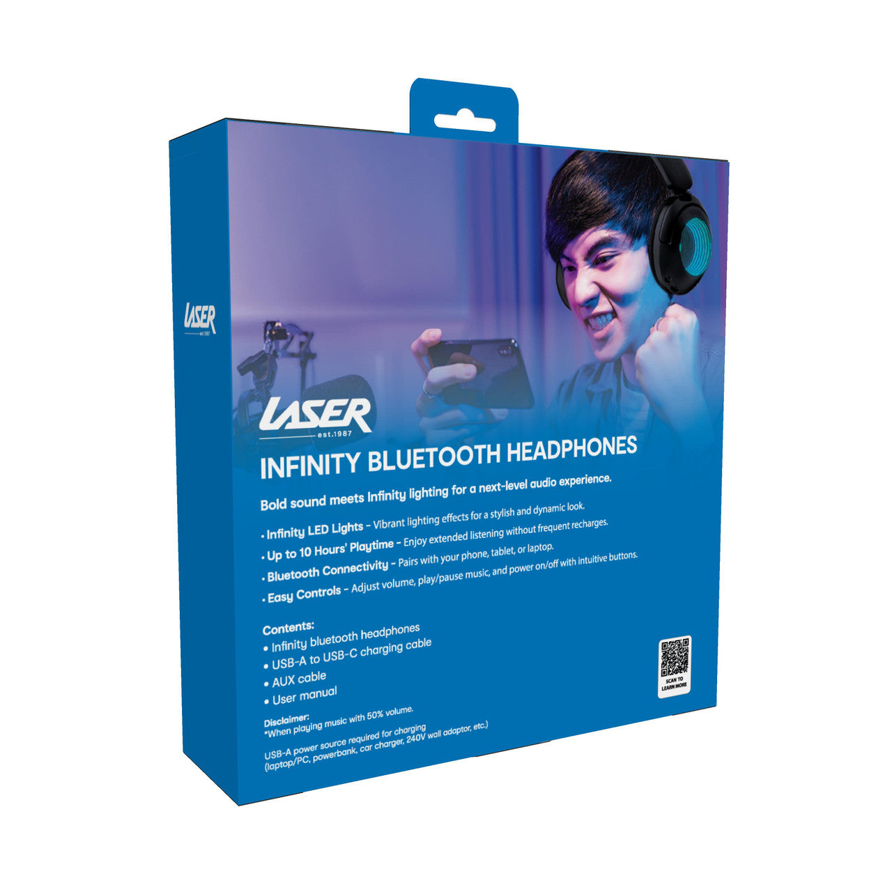Laser Infinity Light Bluetooth Headphones 12