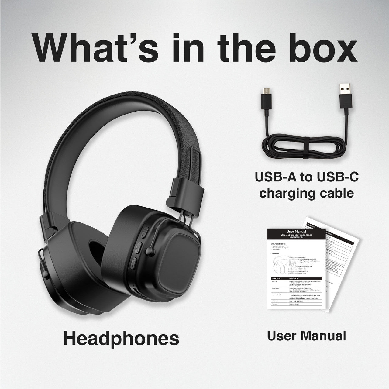 Soundtec by Laser Wireless On-Ear Headphones Black 5