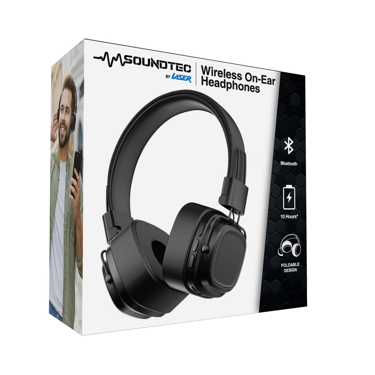 Soundtec by Laser Wireless On-Ear Headphones Black 11