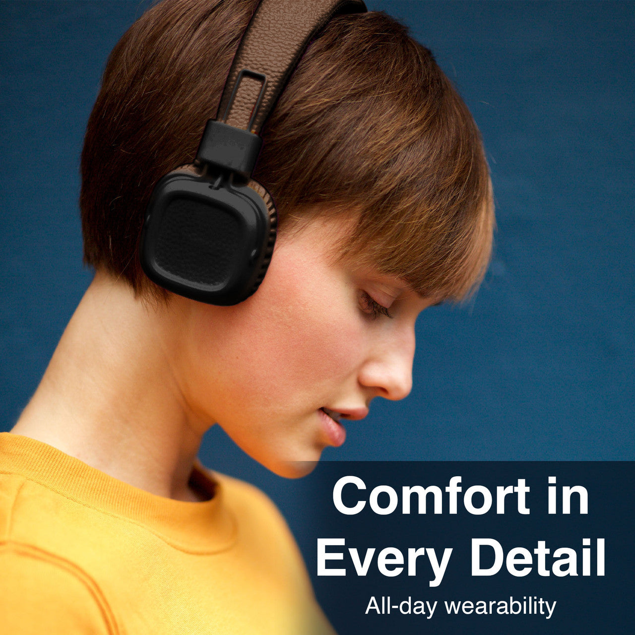 Soundtec Wireless On-Ear Headphones Brown 9