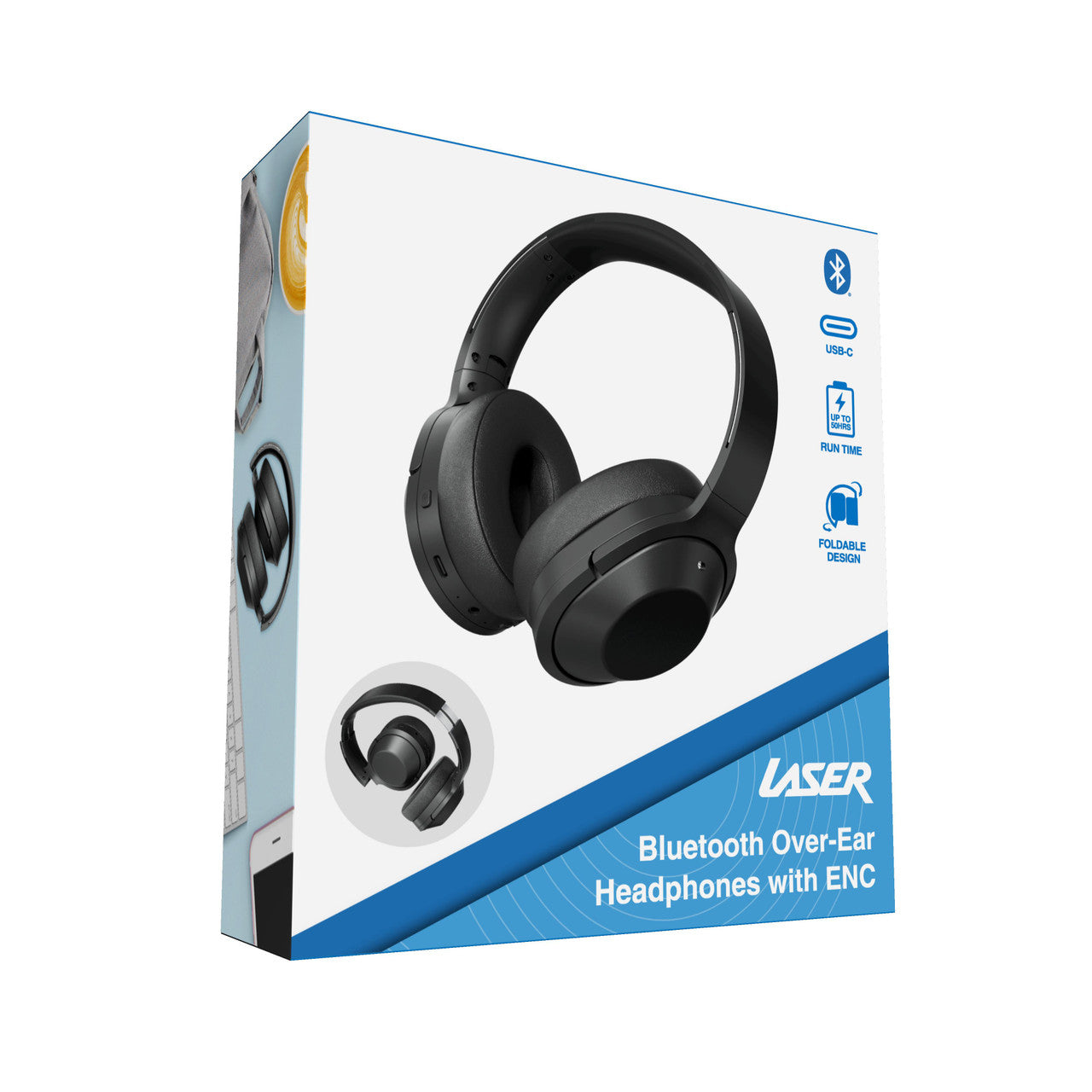 Laser Wireless ENC Headphones Black 6