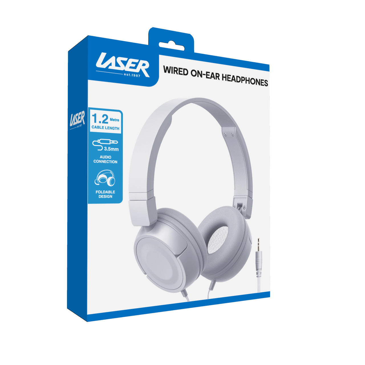 Laser Wired On-Ear Headphone Gray 3
