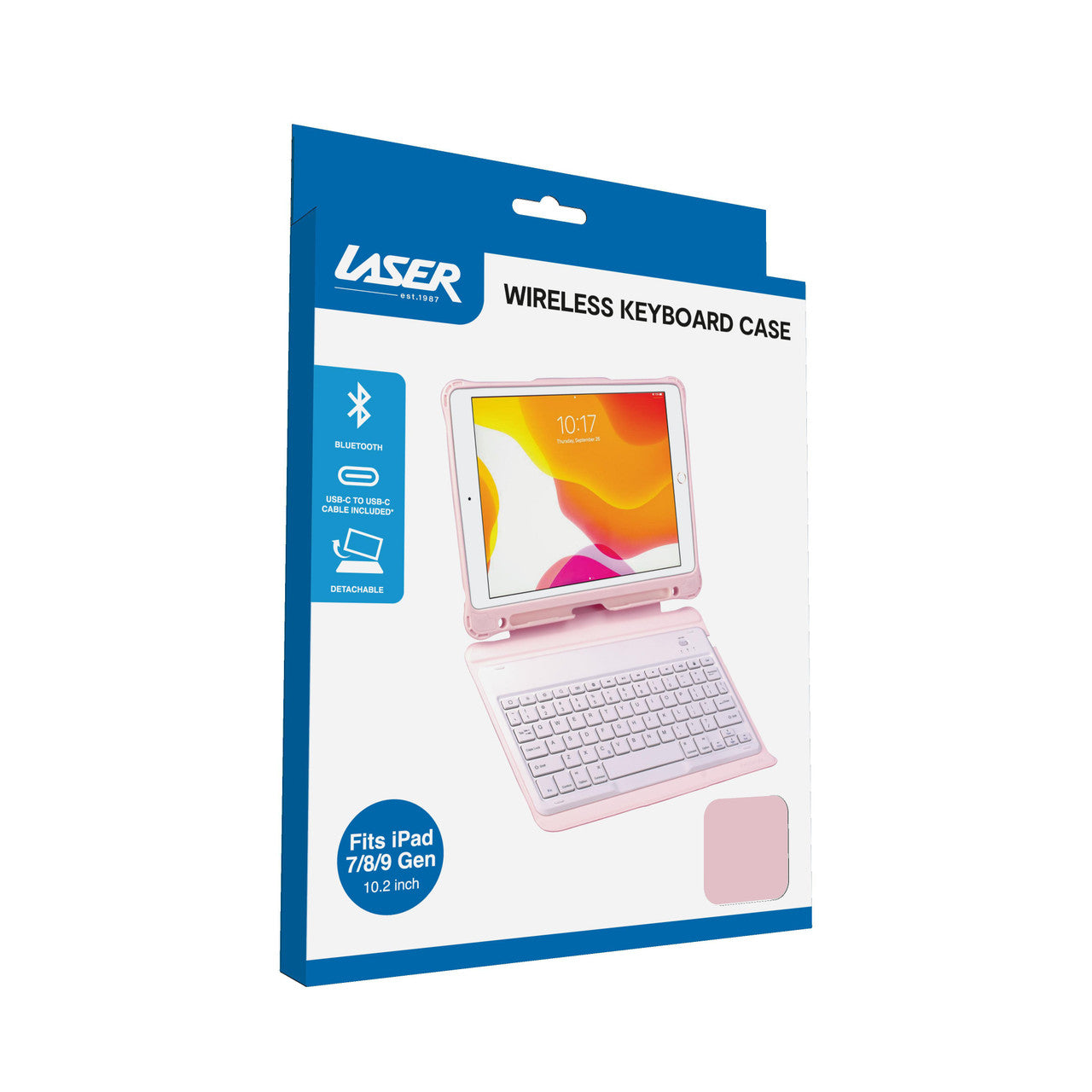 Laser iPad 10.2-inch Wireless Keyboard Case Pink 5