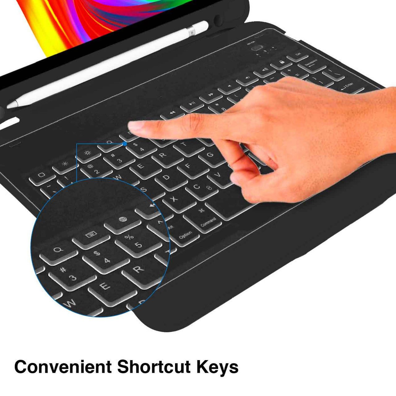 Laser iPad 10.9-inch Wireless Keyboard Case Black 3