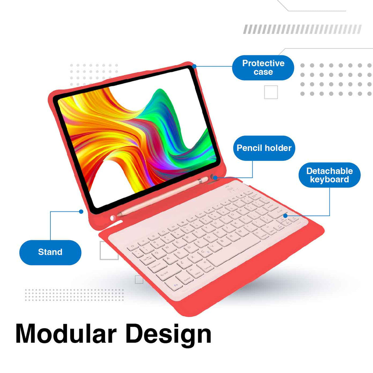 Laser iPad 10.9-inch Wireless Keyboard Case Watermelon 7