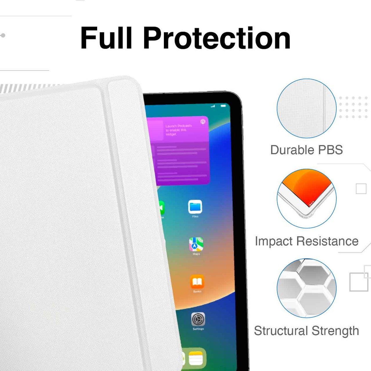 Laser iPad 10.9-inch Wireless Keyboard Case White 7