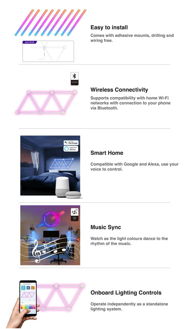 Laser Smart AmbiColour Light Bars RGB WiFi 5