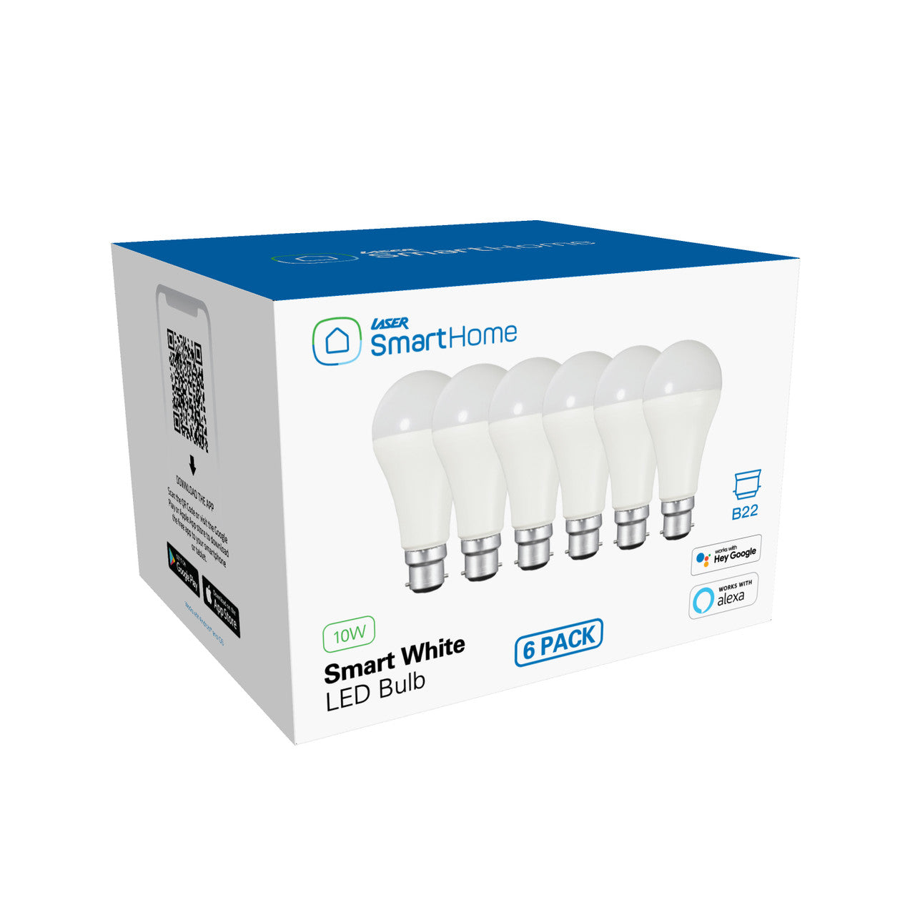 Laser Smart White LED Bulb B22 6 Pack – Wi-Fi Control 3