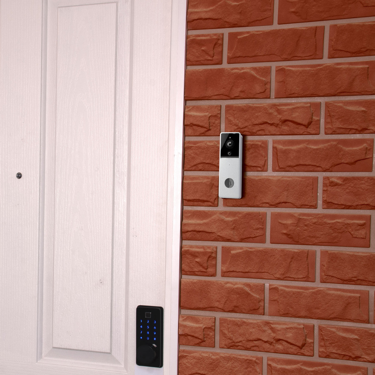 Laser Smart Full HD Video Doorbell White with Chime 4