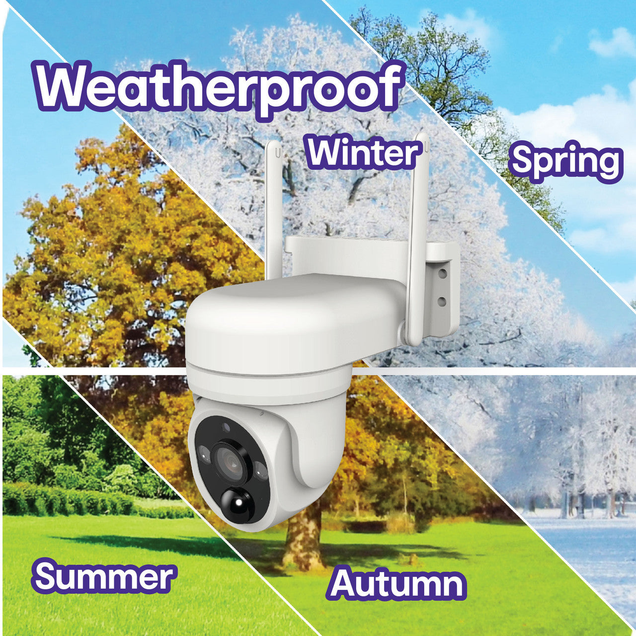 Laser FHD Outdoor Pan Tilt Camera Solar White 7