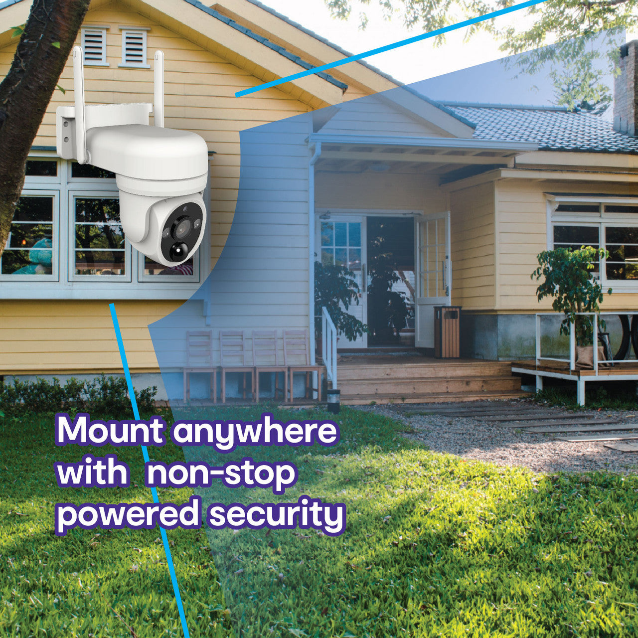 Laser FHD Outdoor Pan Tilt Camera Solar White 10
