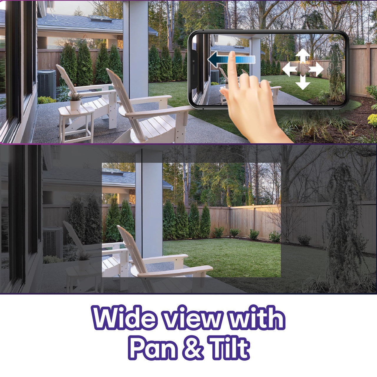 Laser FHD Outdoor Pan Tilt Camera Solar White 12