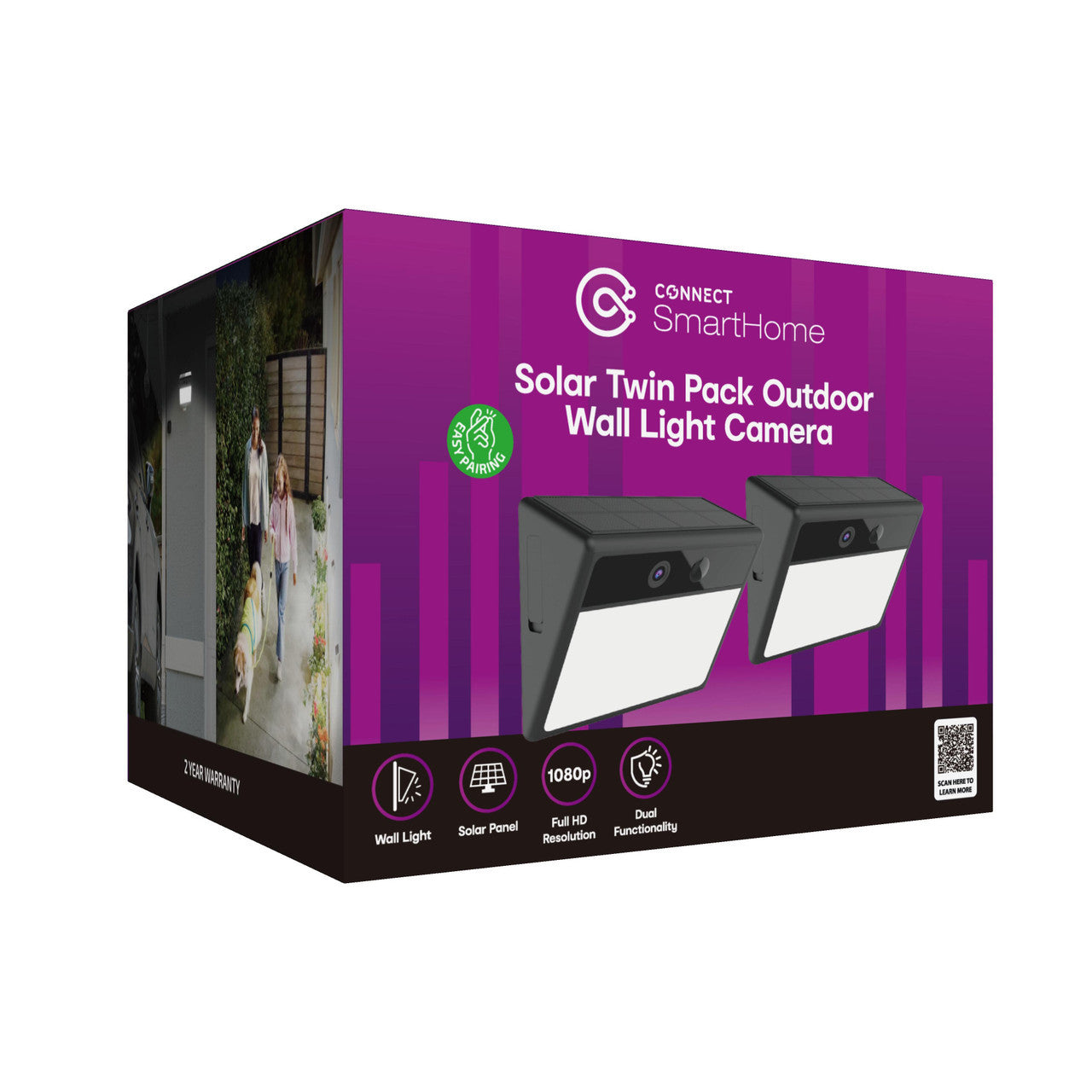 Laser Outdoor Wall Light Camera Twin Pack 7