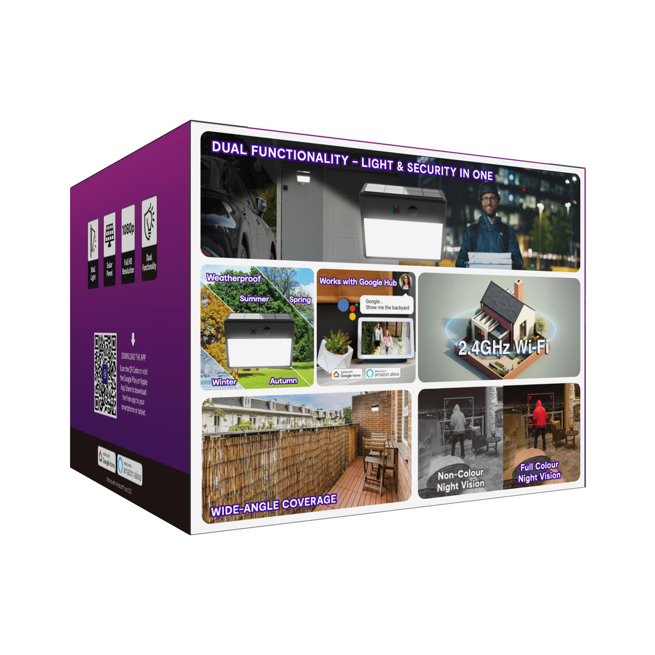 Laser Outdoor Wall Light Camera Twin Pack 8