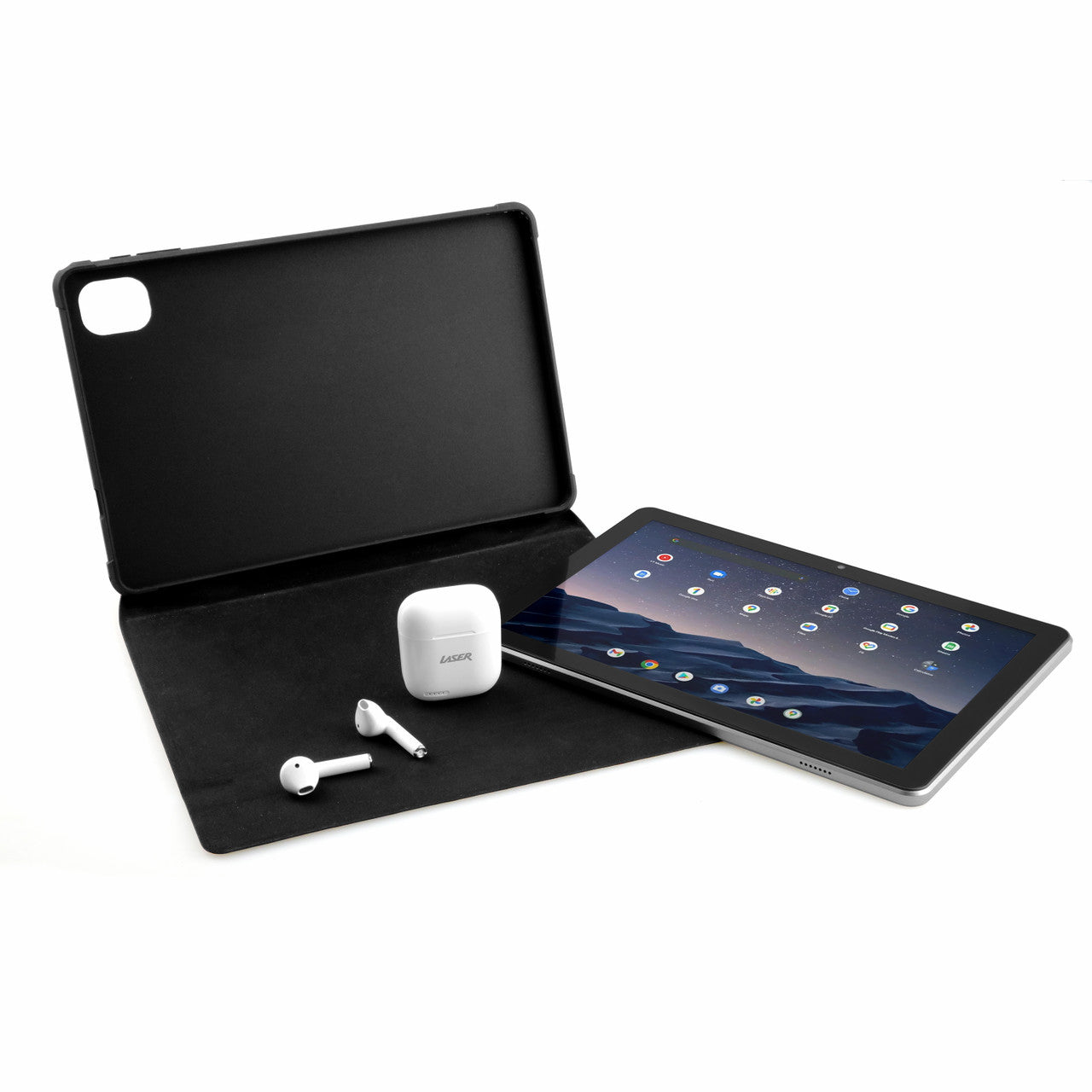 Laser 10in 4G Android Tablet with Case and Earbuds 10