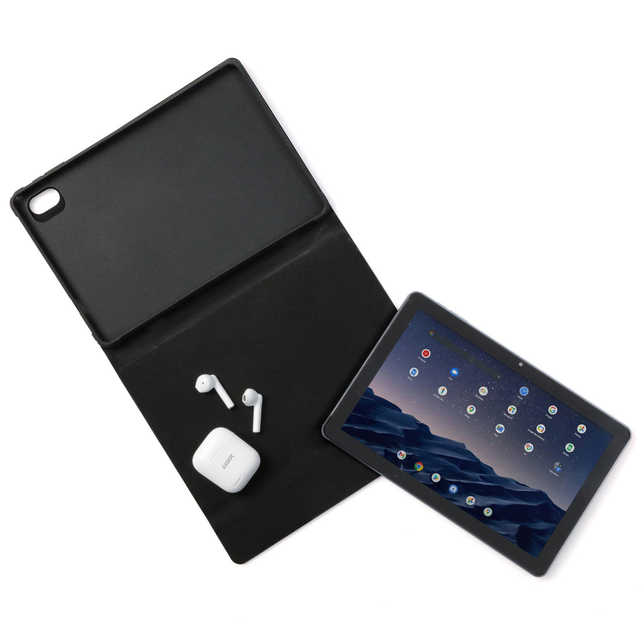 Laser 10in 4G Android Tablet with Case and Earbuds 11