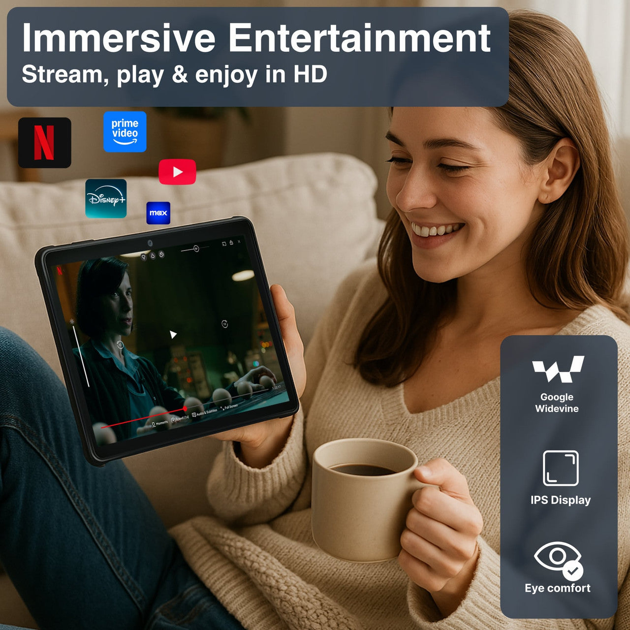 Laser 10 Inch Android Tablet 64GB with Case 7