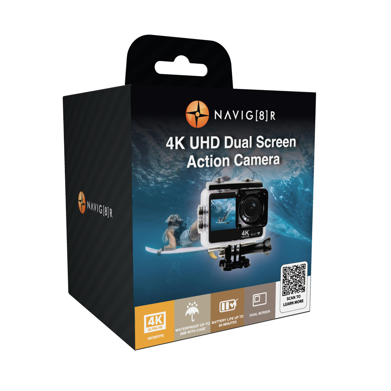 Navig8r Trek 4K Dual Screen Action Camera 12